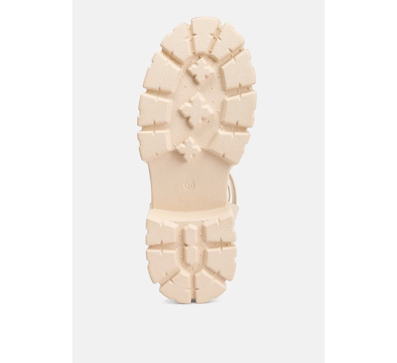 dewey faux leather gladiators