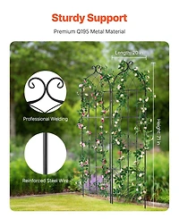 Gouun Metal Garden Trellis for Climbing Plants, 71 x 20 in 2-Pack Rustproof Powder-Coated Plant Support