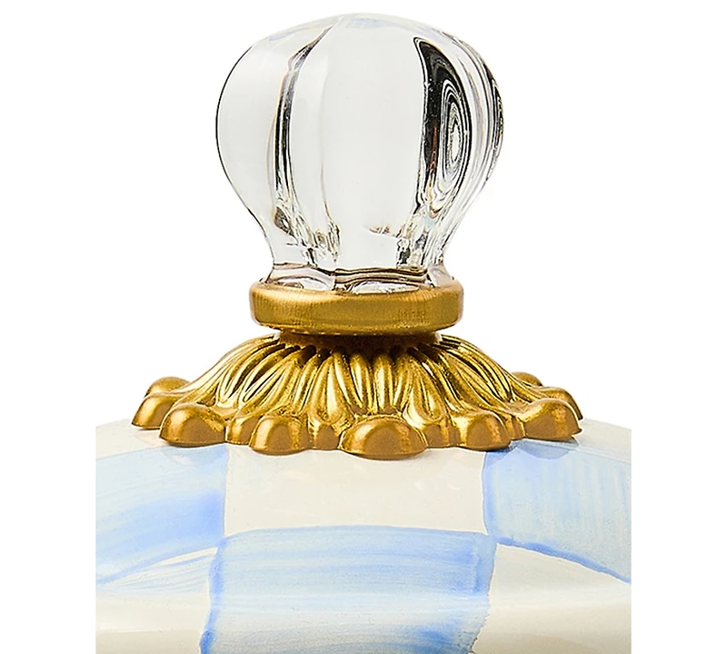 MacKenzie-Childs Sky Check Curiosity Pot