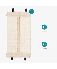 Aronkl Corner Wall Cat Scratcher Set of 2 Mounted Sisal Pad Vertical Scratch Panel Wall Protector