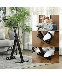 Soozier Seated Pedal Exerciser Foldable Leg Exercise Bike with Lcd Monitor