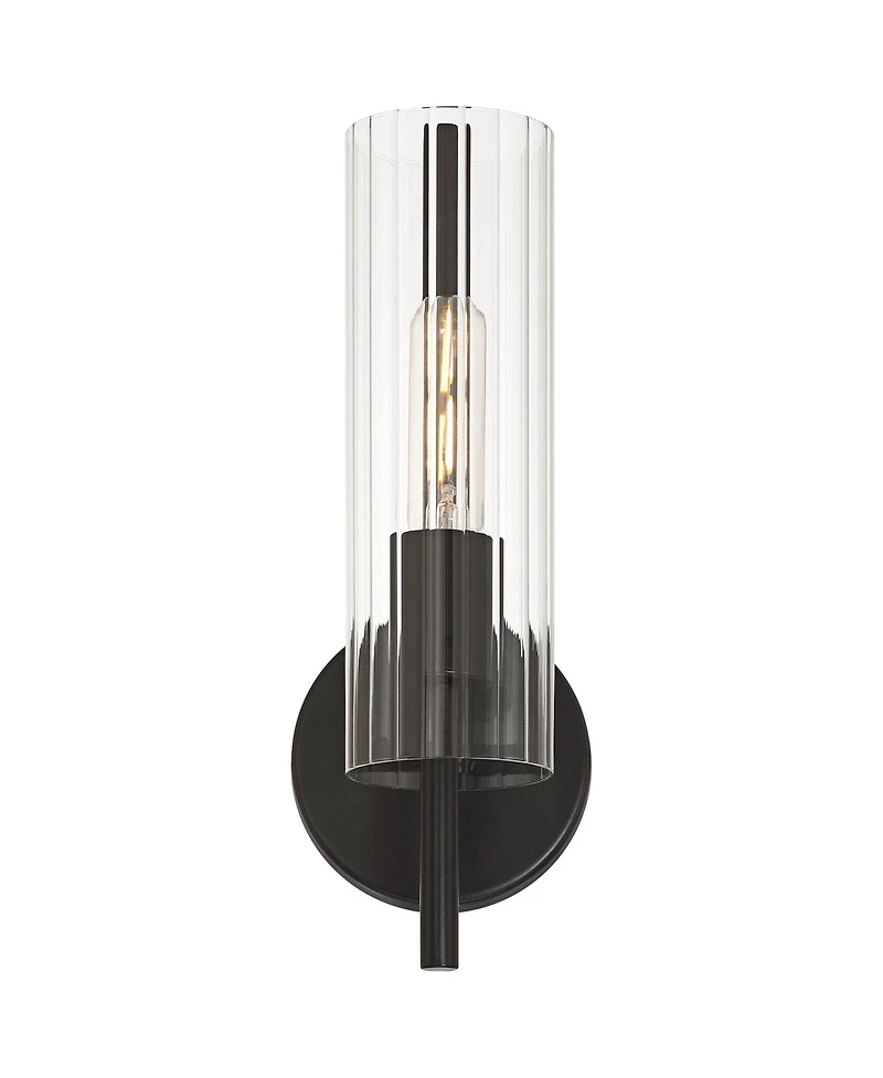Possini Euro Design Taurus and Fluted Glass Wall Sconce