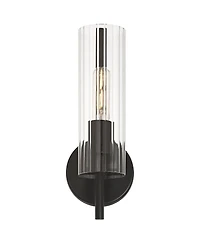 Possini Euro Design Taurus and Fluted Glass Wall Sconce