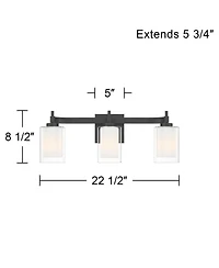 Possini Euro Design Bolaire 3-Light Bath Light