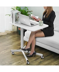 Gouun Mobile Standing Desk, Gas Spring Adjustable 28.5-44.2 in, Rolling