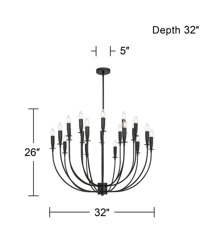 Possini Euro Design Possini Euro Lloyd Wide 20-Light Modern Chandelier