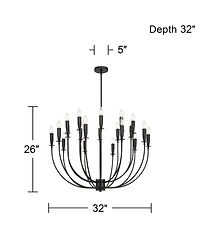 Possini Euro Design Possini Euro Lloyd Wide 20-Light Modern Chandelier