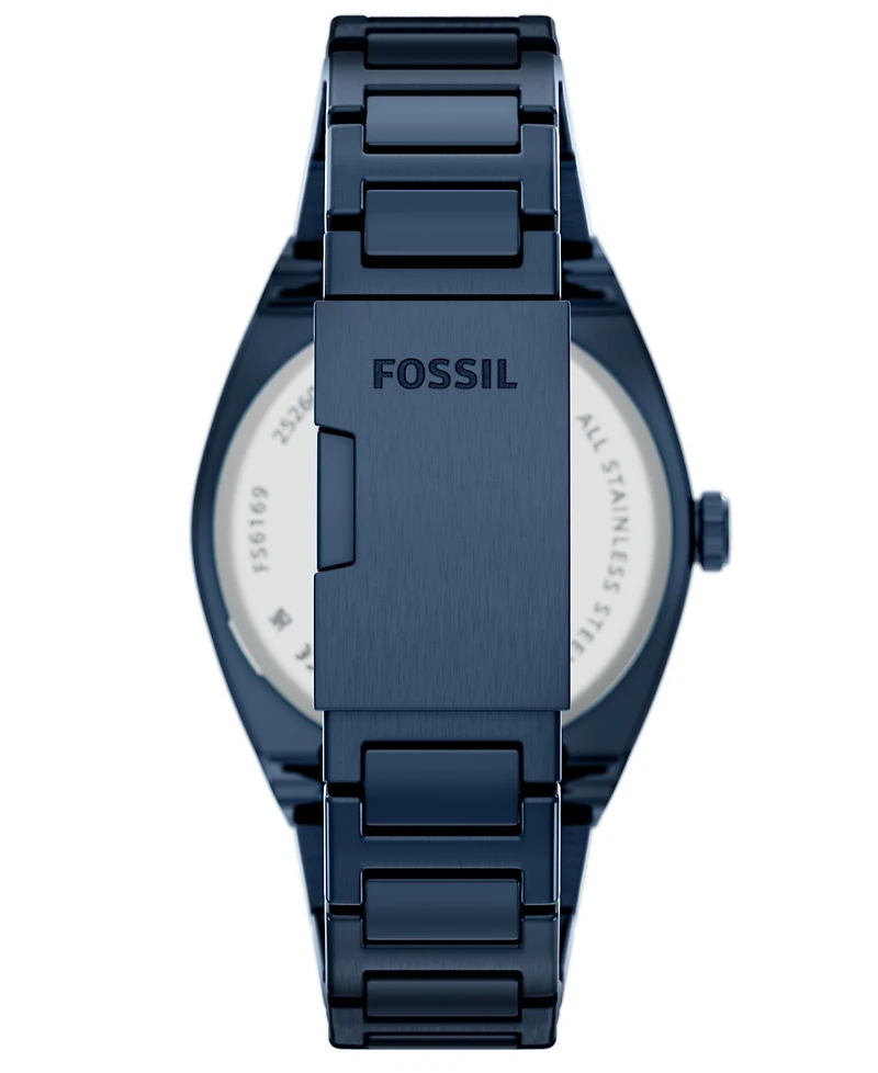 Fossil Men's Everett Three-Hand Navy Stainless Steel Watch, 42mm