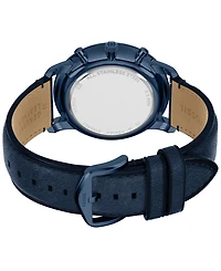 Fossil Men's Neutra Chronograph Navy Leather Watch, 44mm