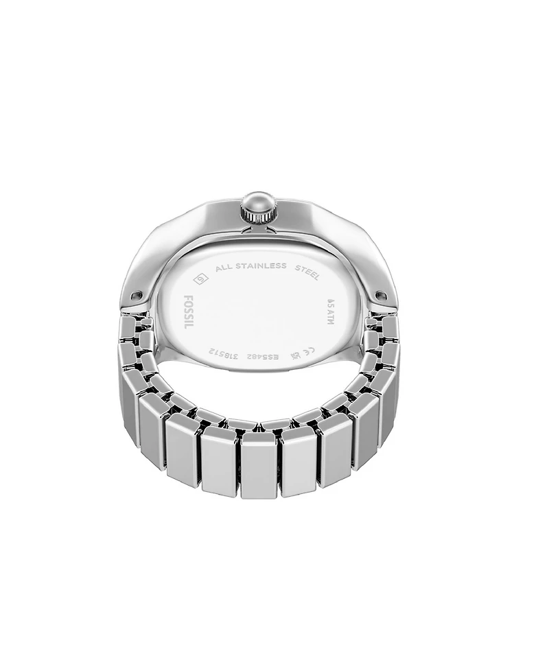 Fossil Women's Harlow Watch Ring Two-Hand Stainless Steel, 15mm