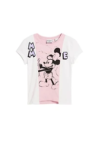 Desigual Women's Two-tone Mickey Mouse T-shirt