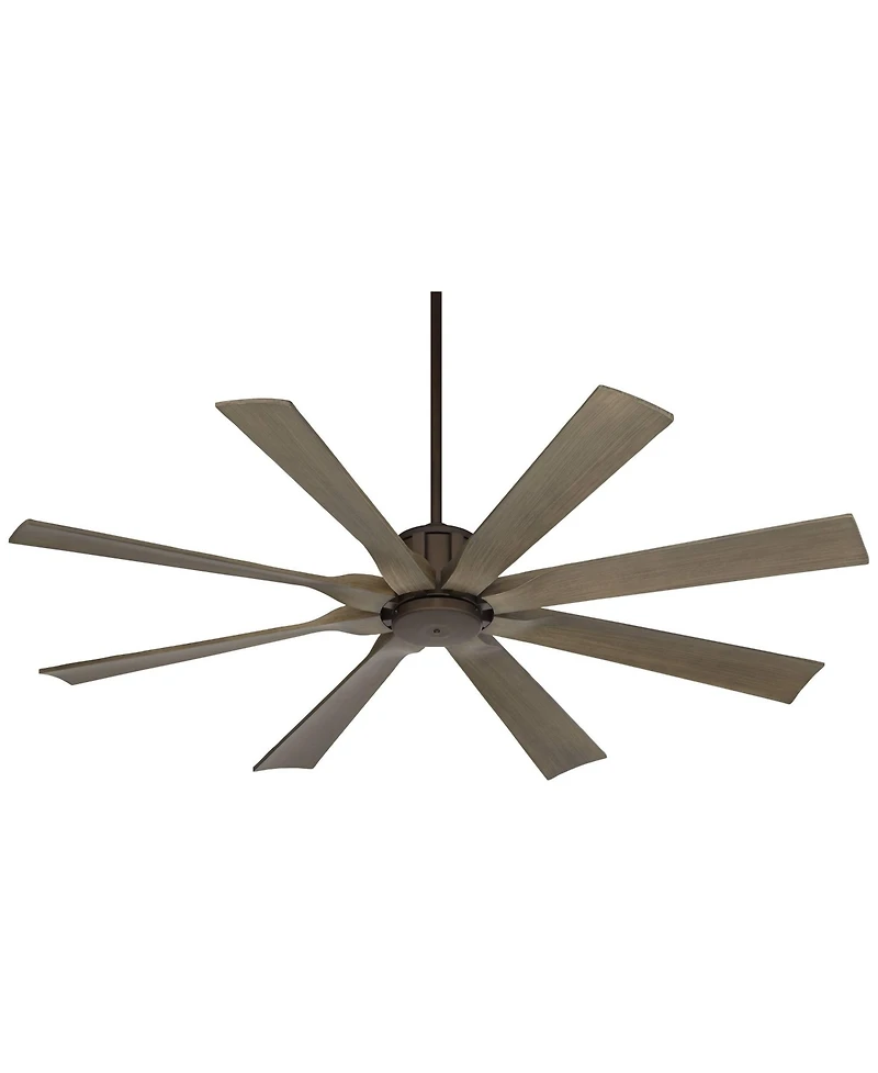 Possini Euro Design Defender Industrial Rustic Indoor Outdoor Ceiling Fan Remote Oil Rubbed Weathered Rated Patio