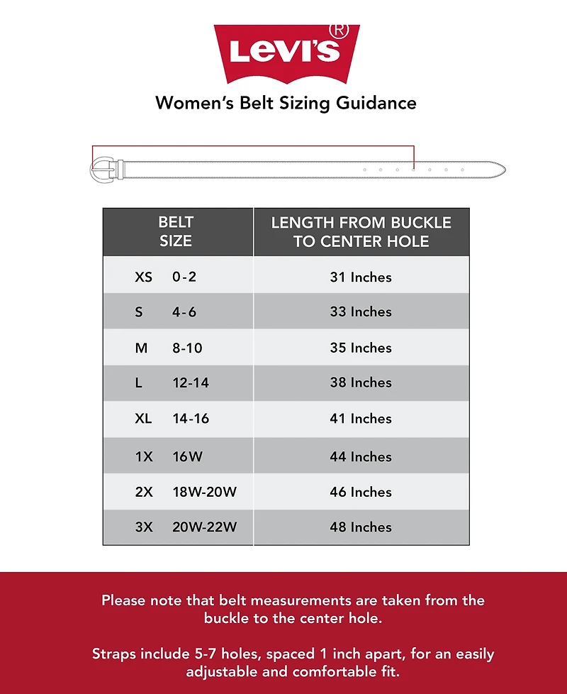 Levi's Women's Casual Suede and Leather Belt with Circular Center Bar Buckle