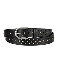 Levi's Women's Fully Adjustable Perforated and Studded Leather Jean Belt