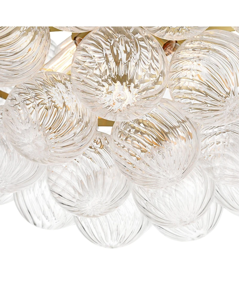 Possini Euro Design Possini Euro Albaro 27"W Fluted Glass 9-Light Pendant Light