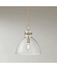 Possini Euro Design Possini Euro Hammon 14" Wide Aged Brass and Glass Pendant Light