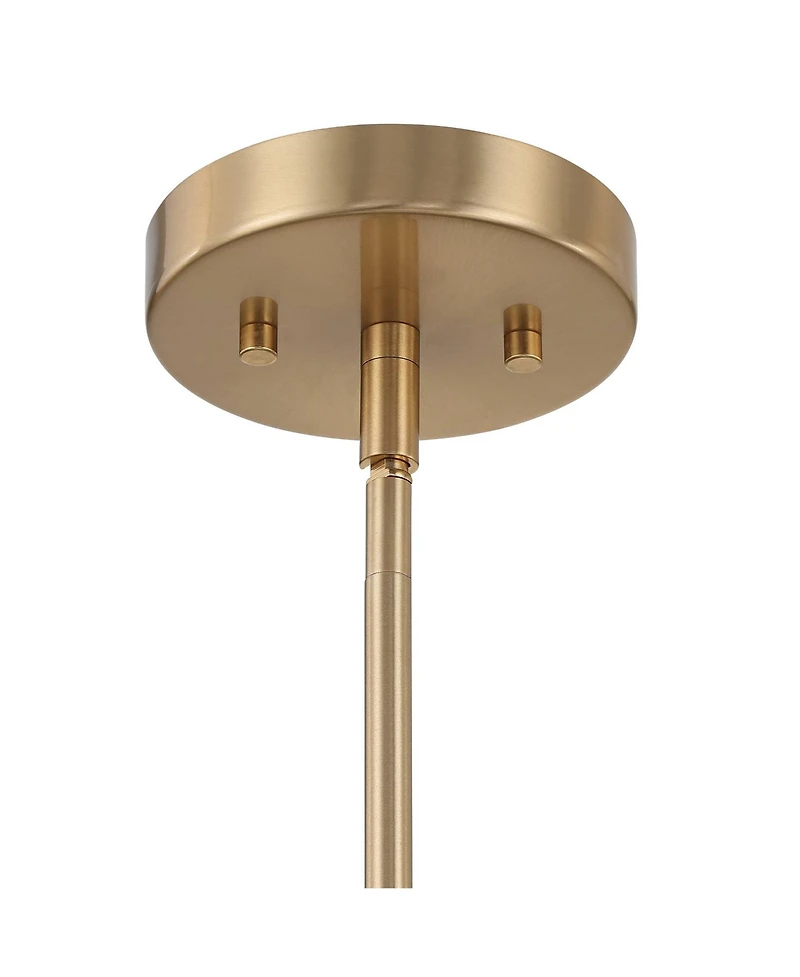 Possini Euro Design Hannover 12"W Warm Brass Fluted Glass Mini Pendant Light