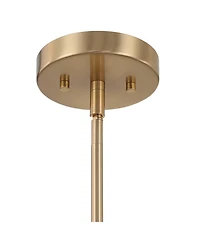 Possini Euro Design Hannover 12"W Warm Brass Fluted Glass Mini Pendant Light