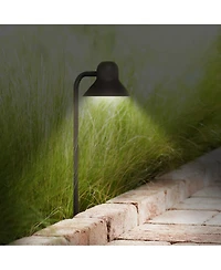 John Timberland Jayce High Modern Outdoor Landscape Path Light Porch House Led Bulb Finish Metal Shade