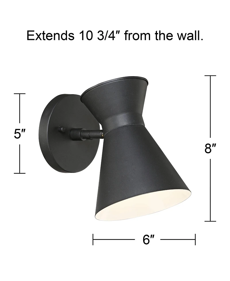 John Timberland Vance Modern Outdoor Wall Light Fixtures Set of 2 Led Swivel Head for Post Exterior Barn Deck House