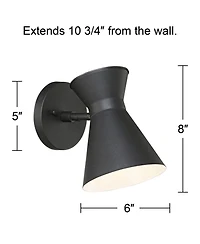 John Timberland Vance Modern Outdoor Wall Light Fixtures Set of 2 Led Swivel Head for Post Exterior Barn Deck House