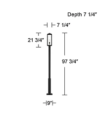 John Timberland Titan High Mystic Outdoor Post Light
