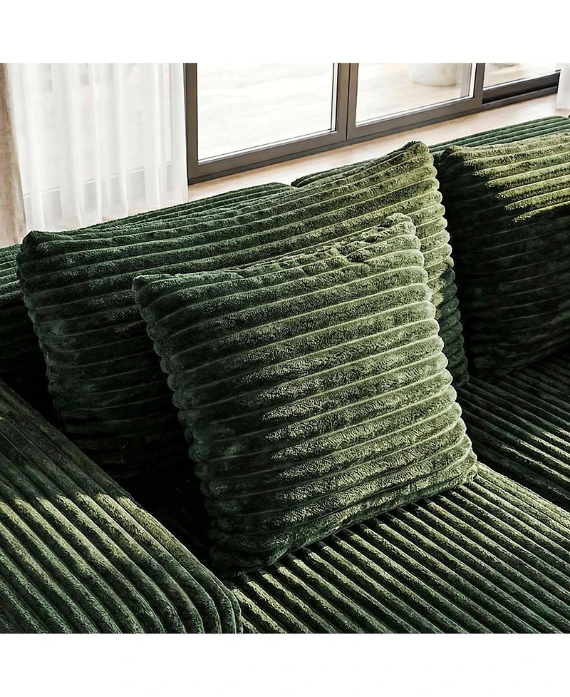 Famapy 3-Piece U-Shaped Sectional Sofa Set With Pillows