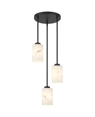 Possini Euro Design Possini Euro Stoker 12 1/2"W Faux Alabaster 3-Light Pendant