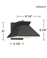 John Timberland Whatley Rustic Industrial Outdoor Wall Light Fixtures Set of 2 Metal Led 6 1/4" for Post Exterior Barn Deck House