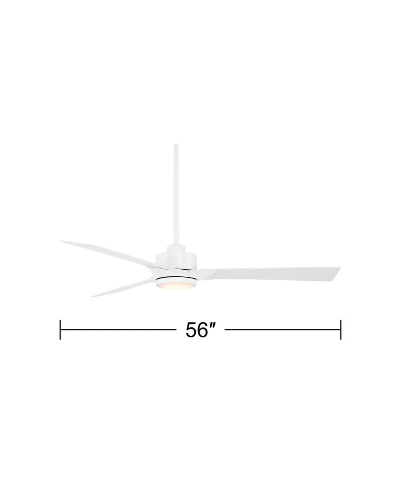 Casa Vieja 56" Kali Matte Led Damp Ceiling Fan with Remote