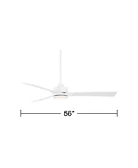 Casa Vieja 56" Kali Matte Led Damp Ceiling Fan with Remote