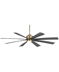 Casa Vieja 72" Grande Soft Brass Led Ceiling Fan with 24" Downrod