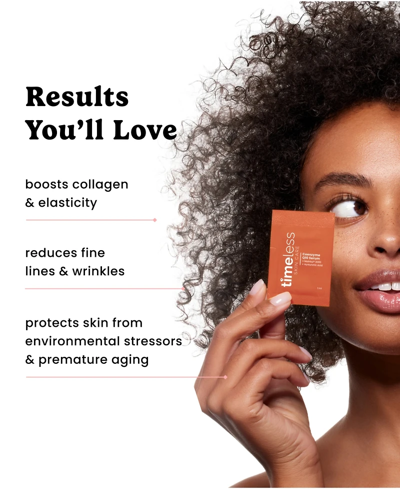 Timeless Skin Care Coenzyme Q10 + Peptides Serum Single Use Pouches
