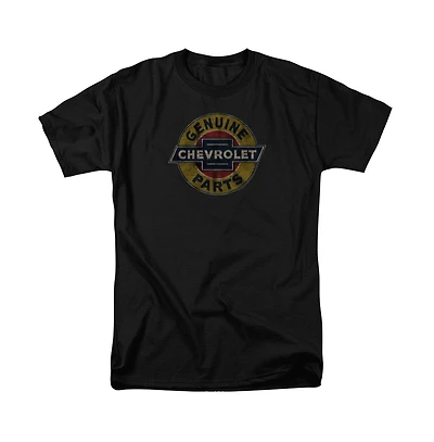 Logovision Men's Chevrolet Genuine Chevy Parts Distressed Sign T-Shirt