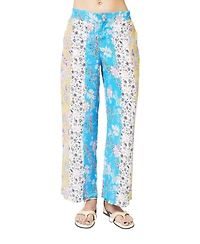Central Park West Women's Maisie Floral Blocked Pants