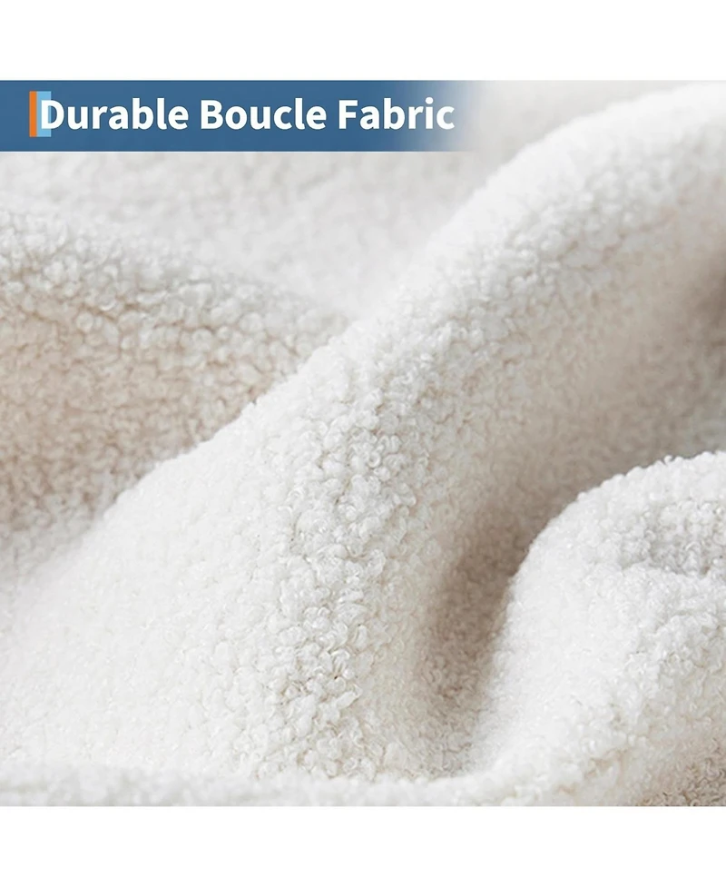 gaomon 84 Inch Modern Sofa Couch, Large 3-Seater Sofa with Streamlined Armrests, Pu Leather Loveseat Wood Feet, Comfy Couch for Living Room, Apartment