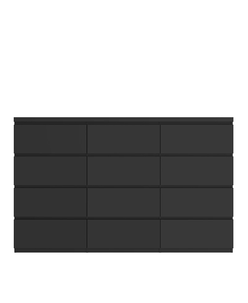 Flynama 8 Drawer Dresser Natural Wood Finish for Bedroom Living Room Rustic Style Storage