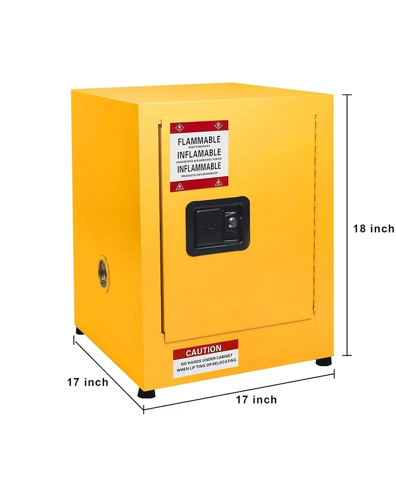 gaomon Flammable Liquid Storage Cabinet, Heavy-Duty Adjustable Shelf Safety Cabinet H Multi-Purpose Hazardous Material Cabinet