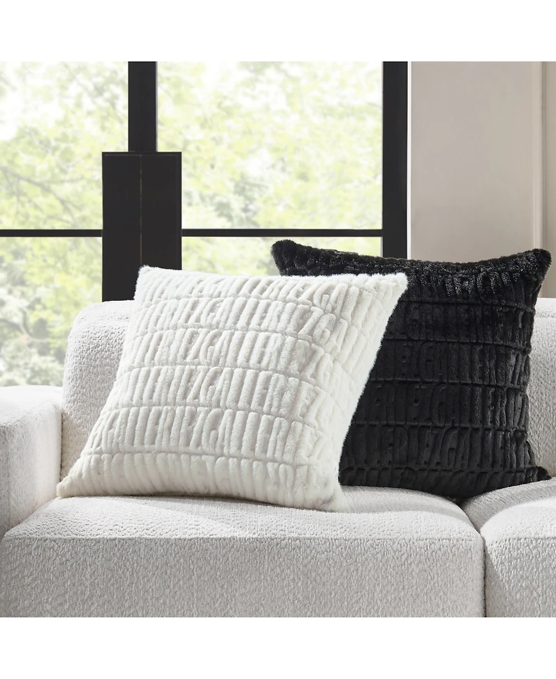 Z Gallerie Carved Faux Fur Pillow