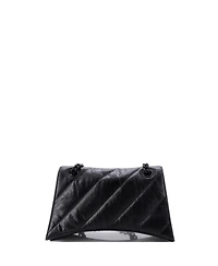 Pre-Owned Balenciaga Crush Chain Flap Bag Quilted Crushed Calfskin