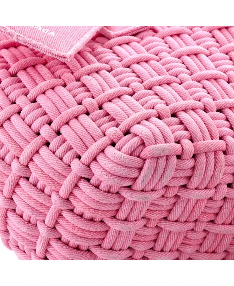 Pre-Owned Balenciaga Xs Bistro Panier Bag Woven Denim