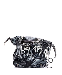 Pre-Owned Balenciaga Medium Le Cagole Graffiti Men Tote Leather