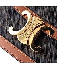 Pre-Owned Celine Teen Triomphe Shoulder Bag Triomphe Coated Canvas