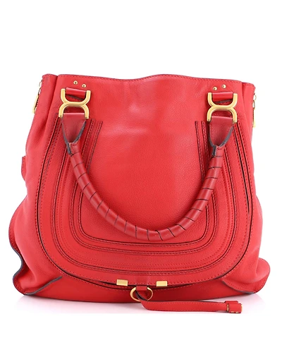 Pre-Owned Chloe Large Marcie Satchel Leather