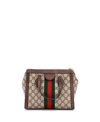 Pre-Owned Gucci Small Ophidia Top Handle Tote Gg Coated Canvas with Leather