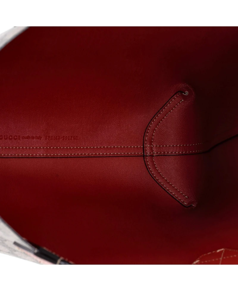 Pre-Owned Gucci Small Reversible Tote Gg Print Leather