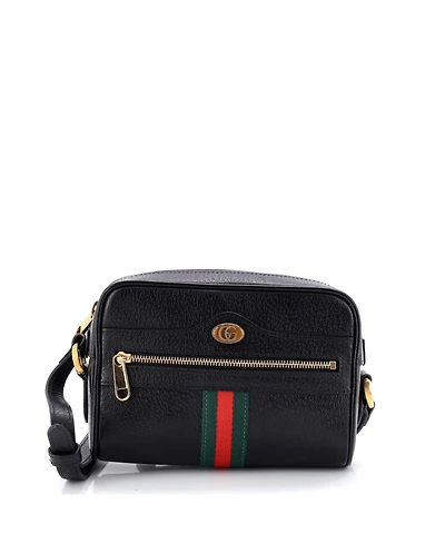 Pre-Owned Gucci Mini Ophidia Shoulder Bag Leather
