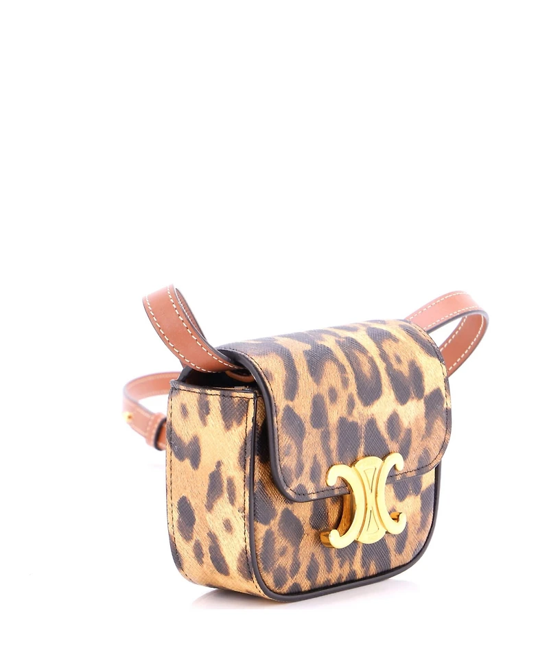Pre-Owned Celine Mini Claude Shoulder Bag Printed Coated Canvas