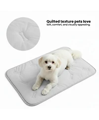 Aronkl Pet Cooling Mat for Dogs and Cats Soft Breathable Washable Non-slip Crate Pad Summer Chill Bed