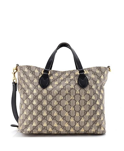 Pre-Owned Gucci Small Convertible Soft Tote Printed Gg Coated Canvas